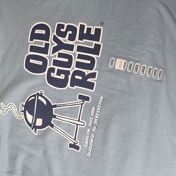 Vtg NWT 2008 Old Guys Rule Smokin' Hot And Seasoned to Perfection  T-Shirt L - Picture 6 of 6